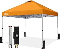 Vista 33 de CROWN SHADES Toldo desplegable de 8 x 8 pulgadas, tienda de campaña de playa con una sola configuración de empuje, parasol fácil para exteriores