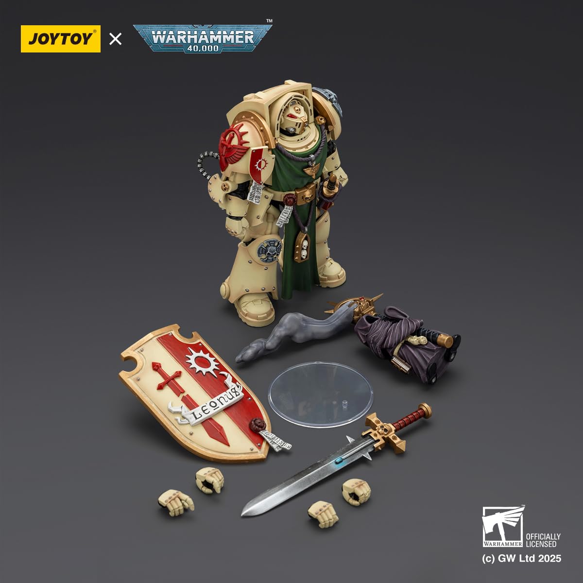HiPlay JOYTOY Caballero Deathwing de los Ángeles Oscuros 2 con Espada de Poder, Escudo de Tormenta y Vigilante en la Oscuridad JT02496 Figura de Acción Escala 1/18