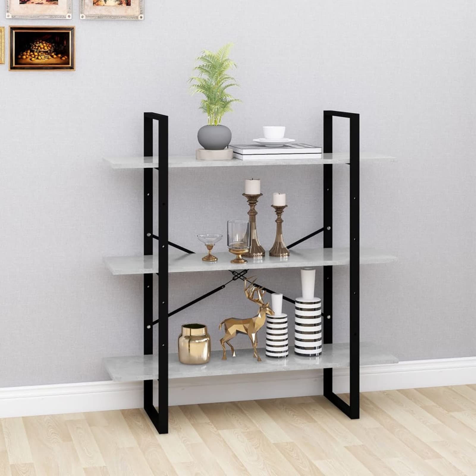 Libreria MDF Armadietto Per Libri Scaffale Scaffale Per Ufficio Classificatore Con 5 Scomparti 322 Cm Bianco 51689649
