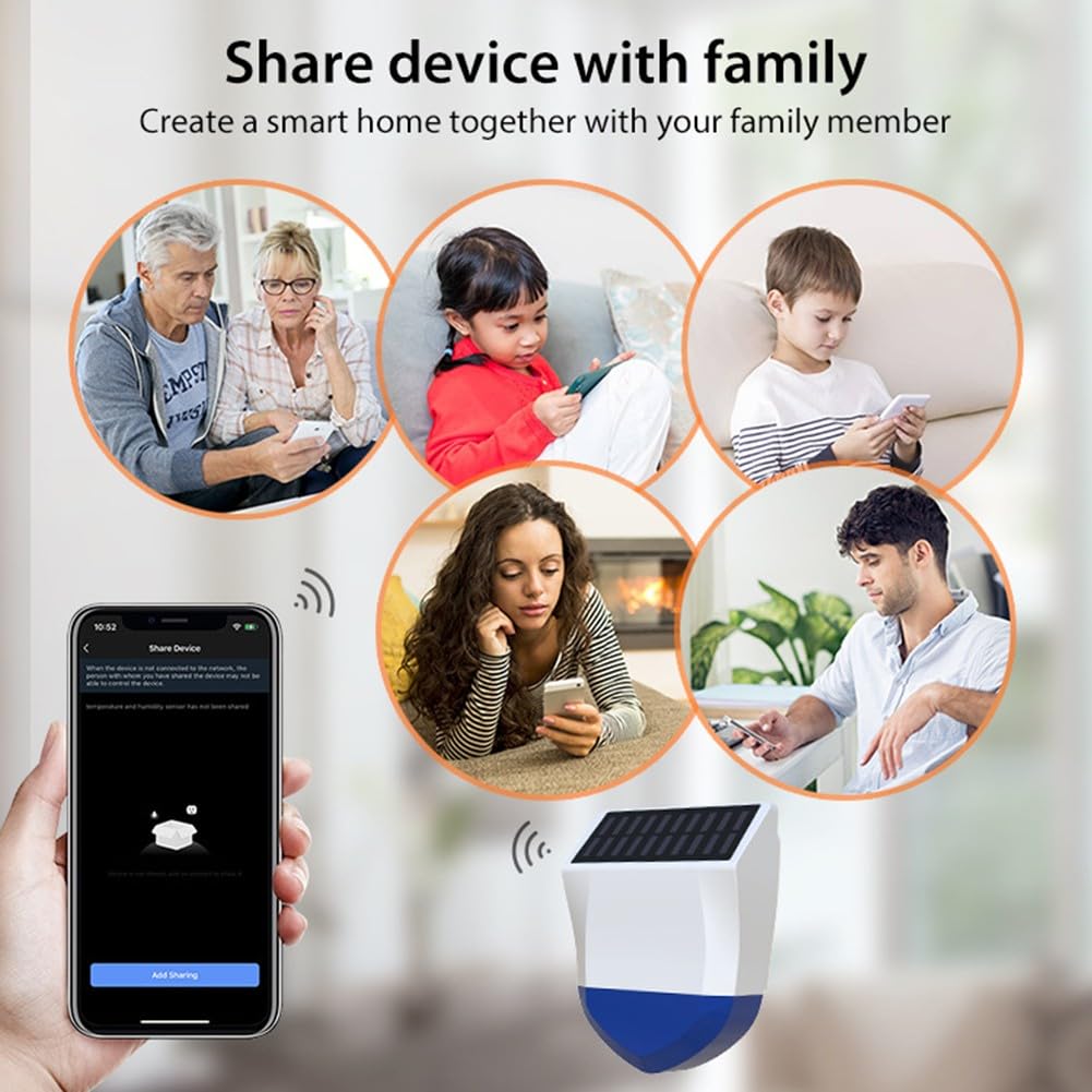 Alarma solar, sirena para exteriores, Tuya Zigbee: resistente a la lluvia, al sol, alerta de luz sonora para seguridad inteligente en el hogar