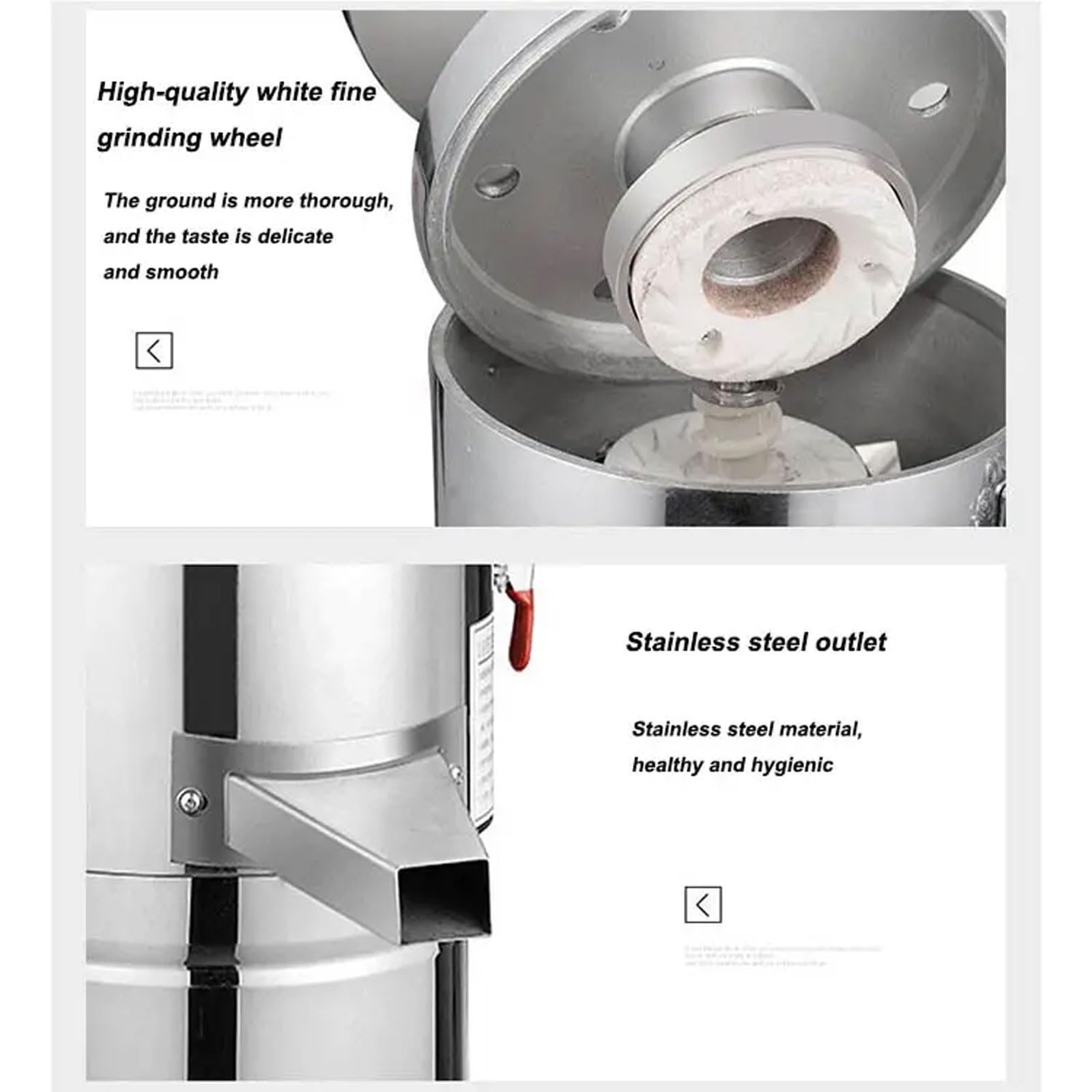 15 Kg/h Erdnussbuttermaschine, 1100 W Kommerzielle Elektrische Küchenmaschine Aus Edelstahl, 2850 U/min Nussmühle Für Mandeln, Cashewnüsse, Walnüsse, Kürbiskerne