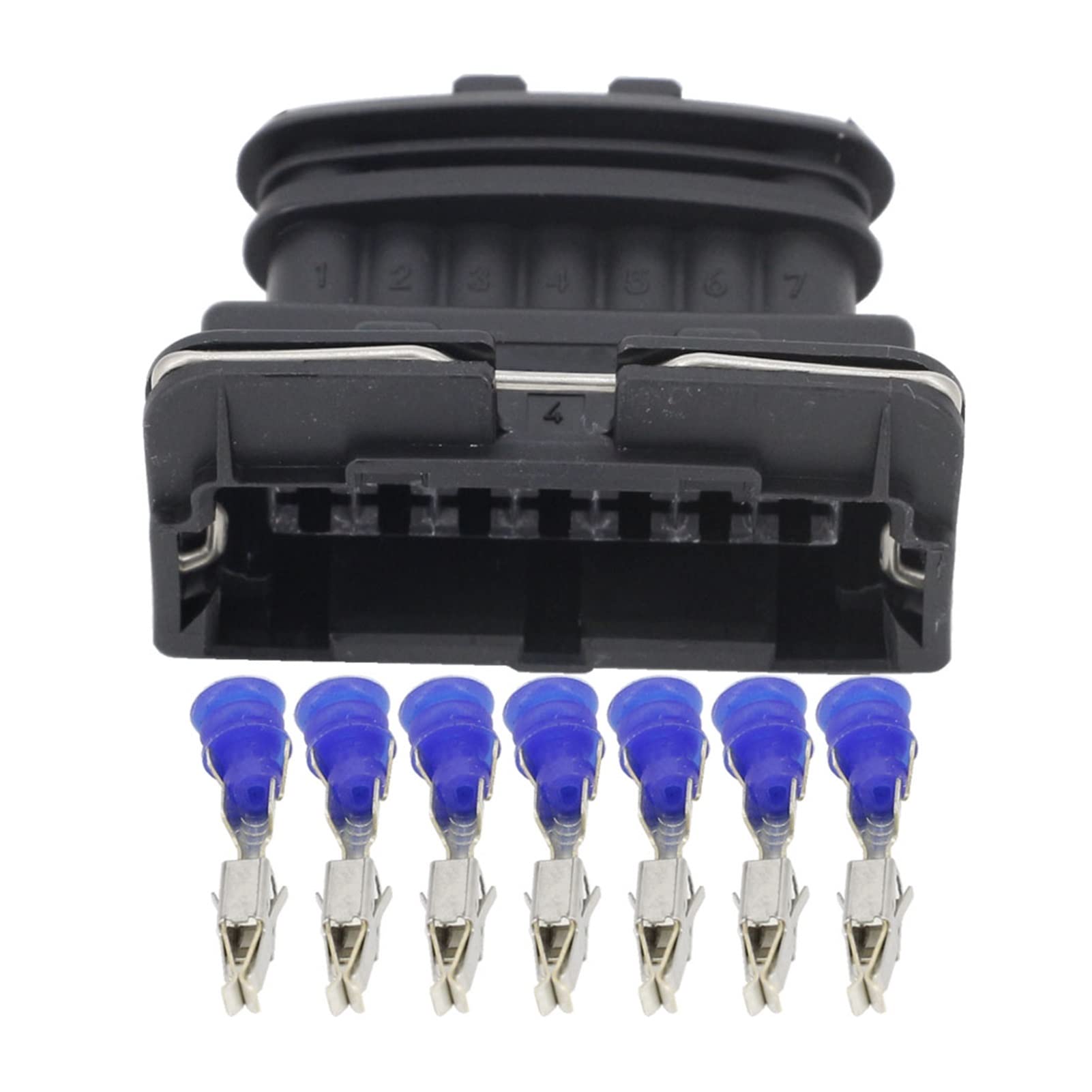 Serie de 7 Pines de Conector Impermeable Alto de Alto Rendimiento Conector de plástico Negro con Terminal Dj7071-3.5-21 7p (Color : 5 PCS)