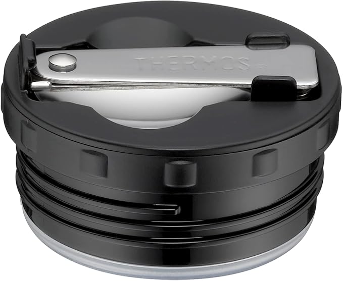 Thermos SPOON INSIDE SCREW STOPPER, Drehverschluss für Speisegefäß STAINLESS KING, GUARDIAN, Original-Ersatzteil, faltbarer Edelstahl-Löffel praktisch im Verschluss verstaut