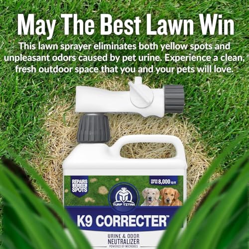 Image of Turf Titan K9 Correcter - Dog Urine Neutralizer for Lawn (1 Gallon) - Urine Neutralizer For Dogs to Revive your Grass - Lawn Care Solution for Green, Odor-Free Grass