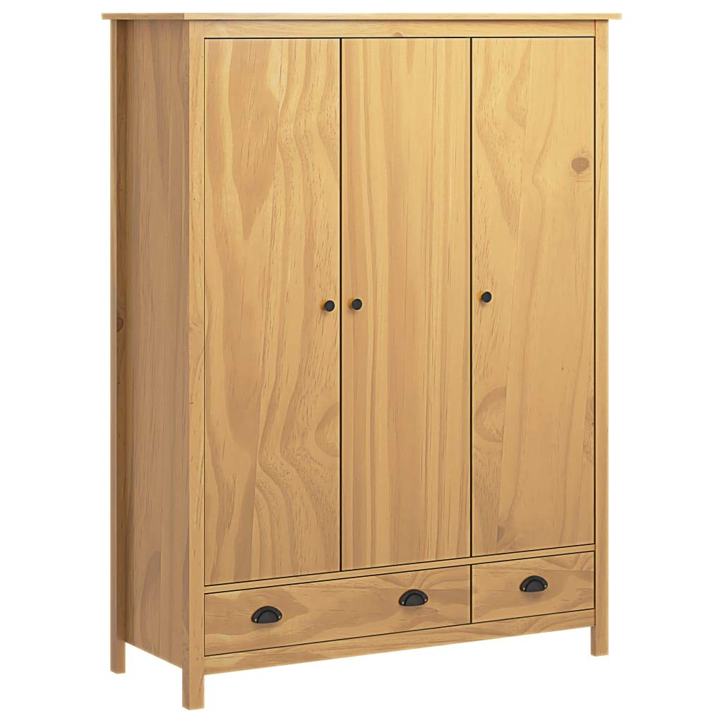 Cikonielf Three Door Wardrobe with 2 Drawers and 5 Shelves for Clothes Bedroom Home Dimensions: 127 x 50 x 170 cm
