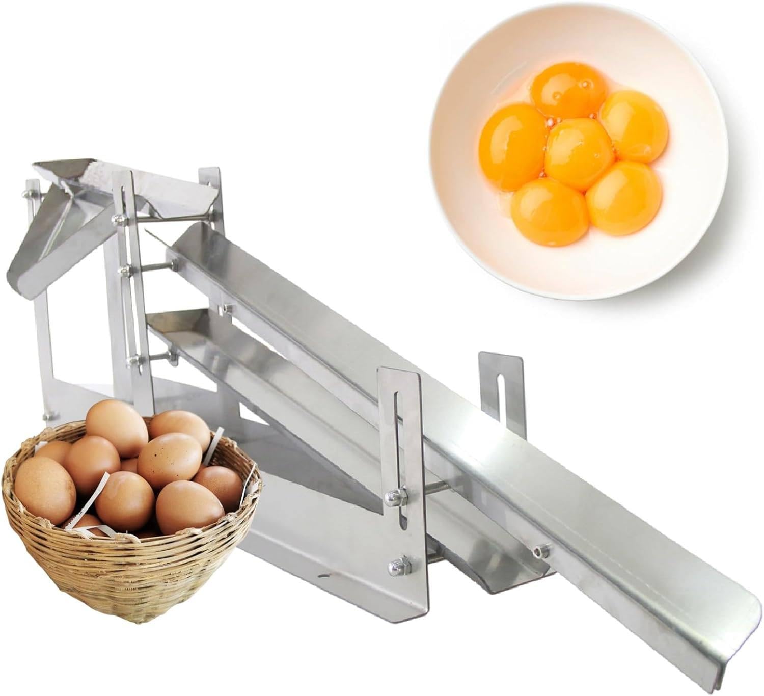 Máquina separadora de yema de huevo con diseño antigoteo, acero inoxidable 304, alta capacidad para uso doméstico en la cocina