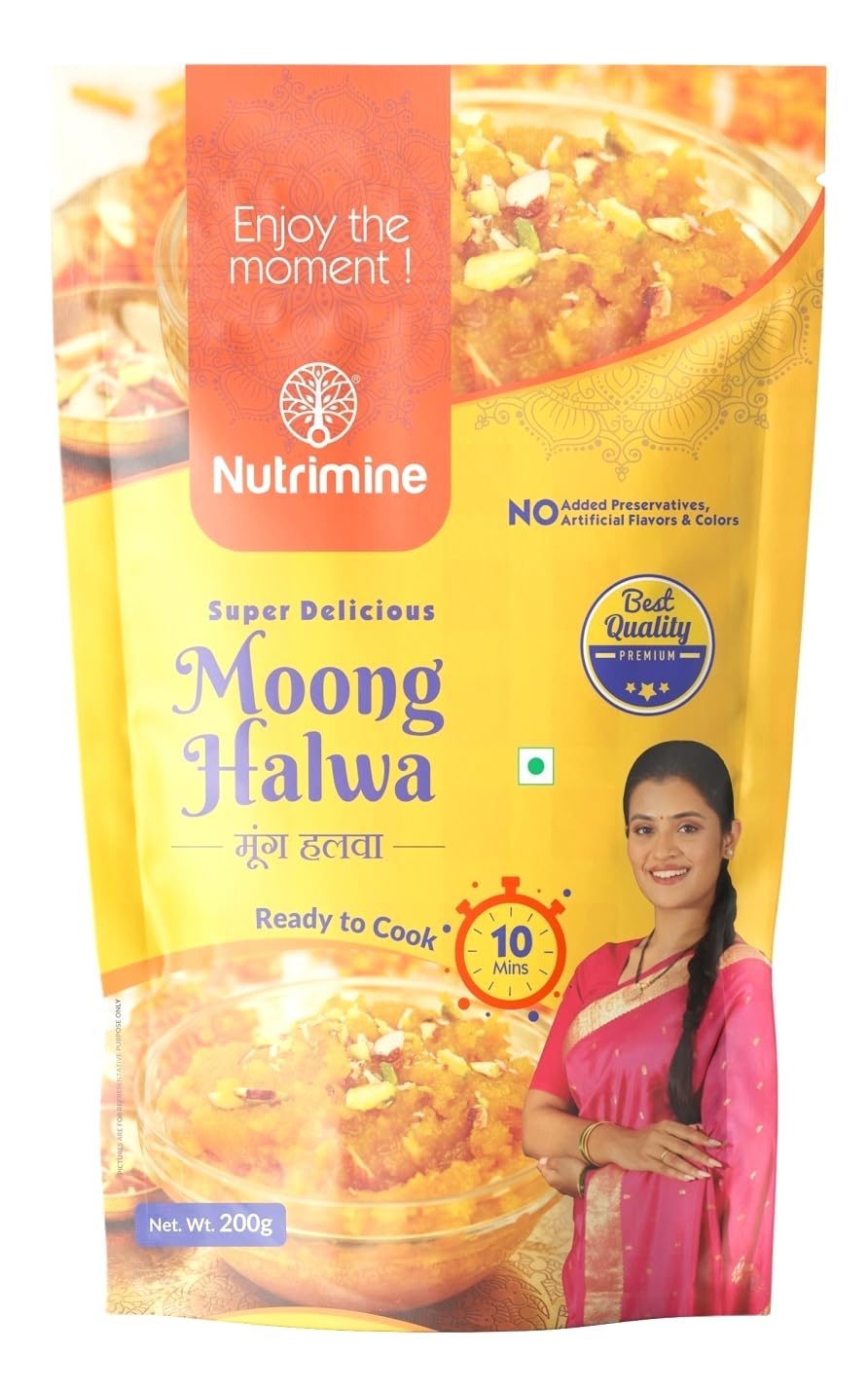 Nutrimine Moong Dal Halwa | Ready to Cook | Indian Sweet Dish | Just Heat and Eat (200g Pack of 3) (B0D6SY4BBG) Amazon Price History, Amazon Price Tracker