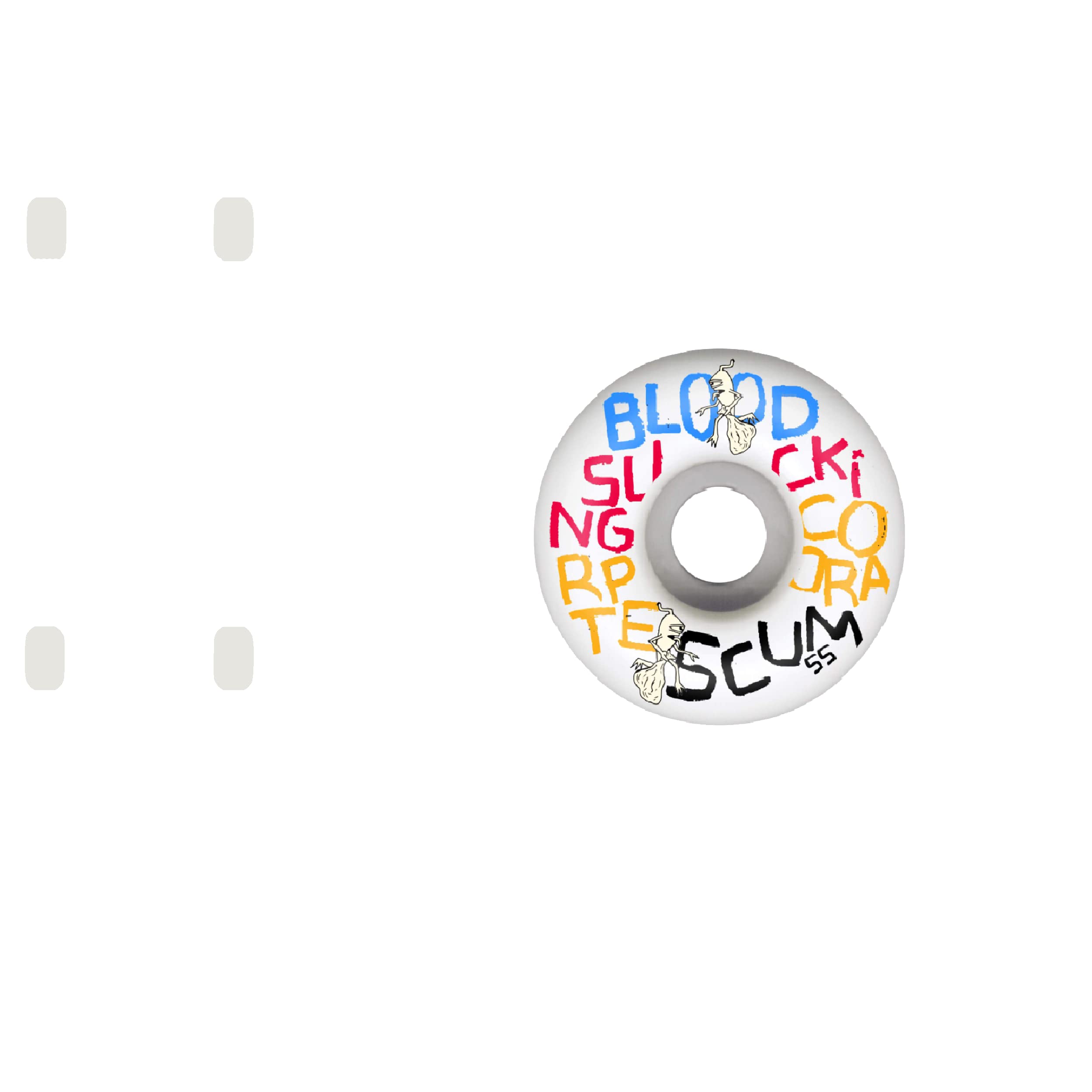 Toy Machine Corporate Scum Roues de skateboard 100a Blanc 55 mm
