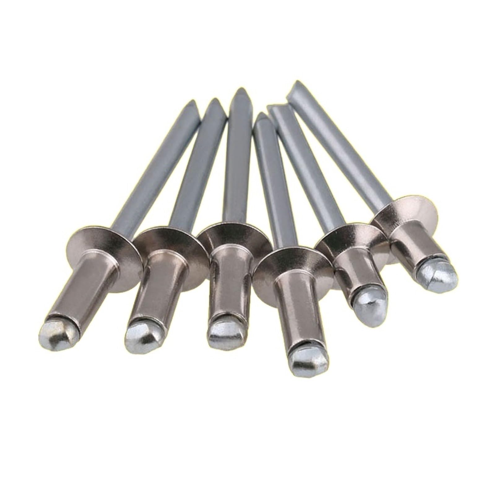 Alu Blindniete Großer Kopf,Große Flanschnieten, 100 Stück Blindnieten mit Sollbruchdorn und Senkkopf M4/M5(ALM5X25)