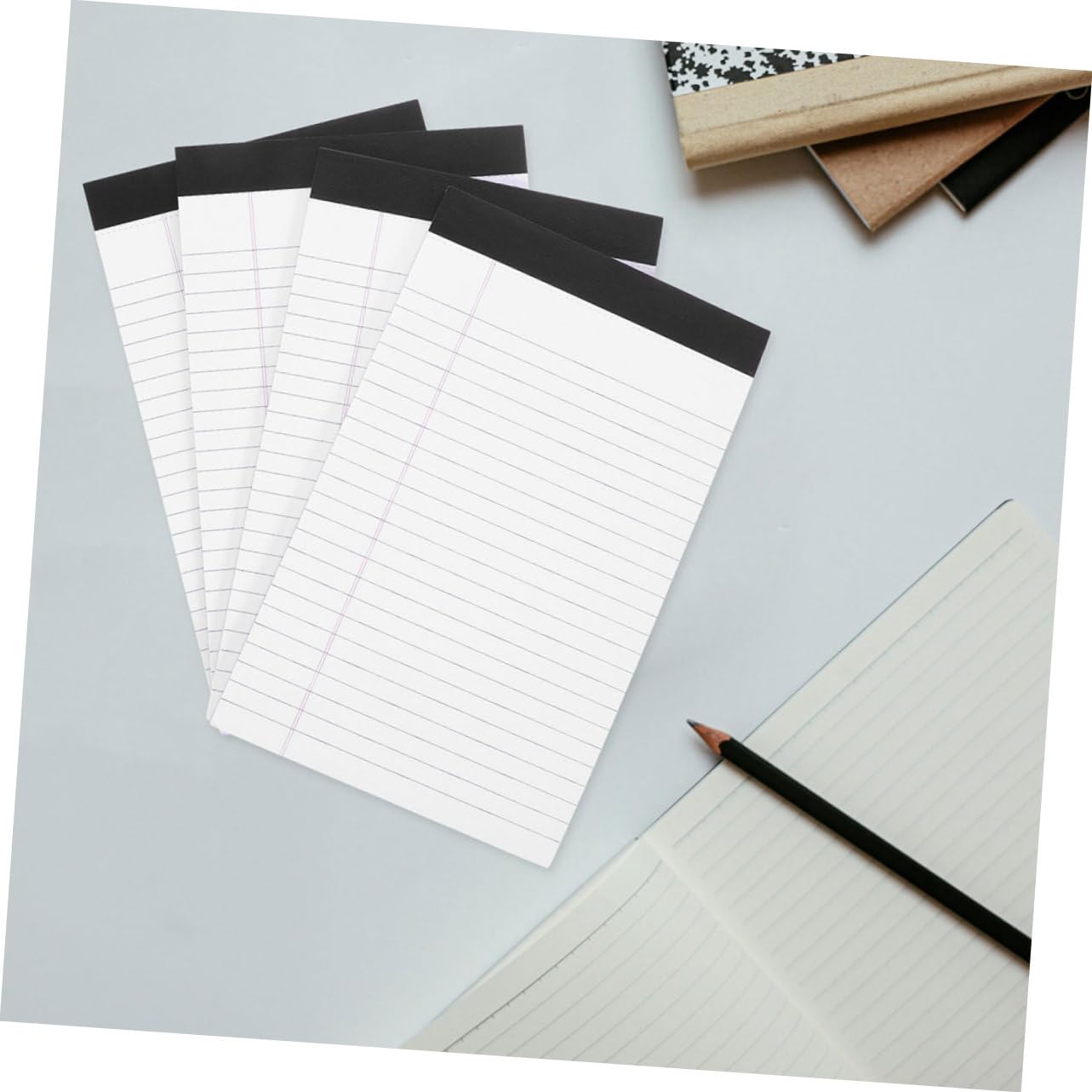 Bloc-notes Juridique A5 Portable, 8 Carnets Papier Blanc, 50 Feuilles