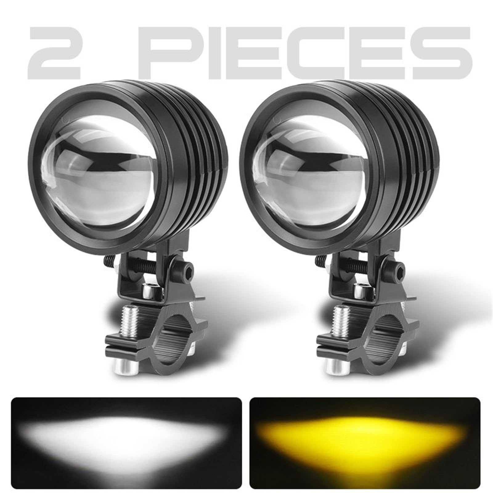 Foco LED Para Motocicleta, Luz Antiniebla Conducción Haz Alto Y Bajo, Lámparas Auxiliares Para Camiones, SUV Moto Coche, UTV Faros De Motocicleta