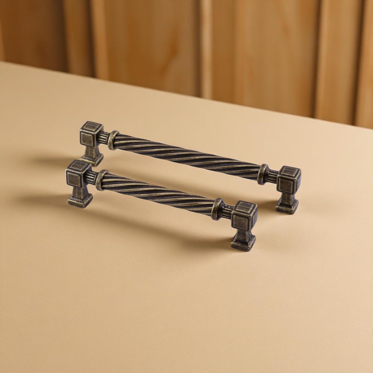 Burma Antik Sarı Eskitme Metal Kulp 160 mm Mobilya Çekmece Mutfak Dolabı Dolap Modern Kapak Kulpları