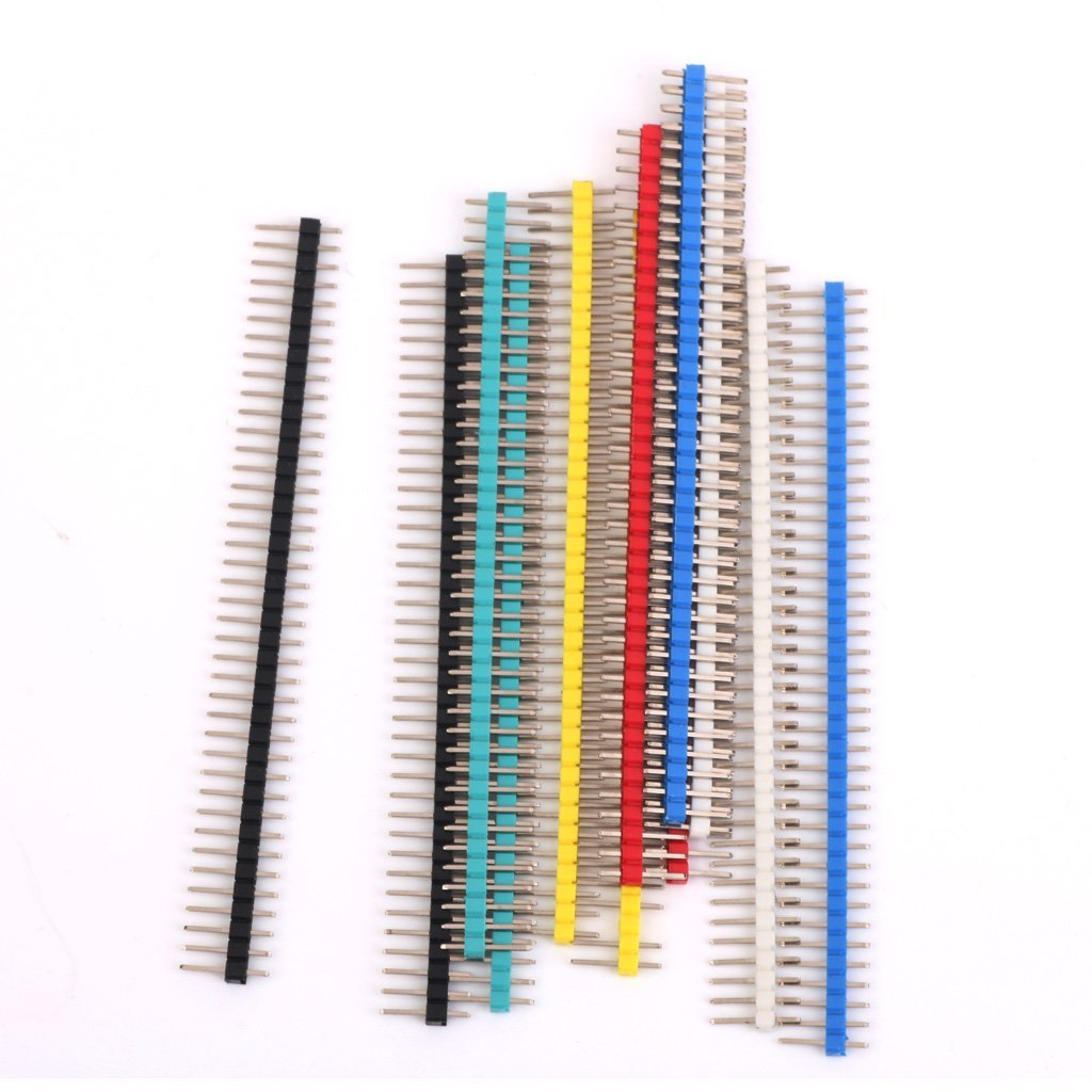 REES52 40-Pin PCB Header Pin Headers, Multicolor, Plastic