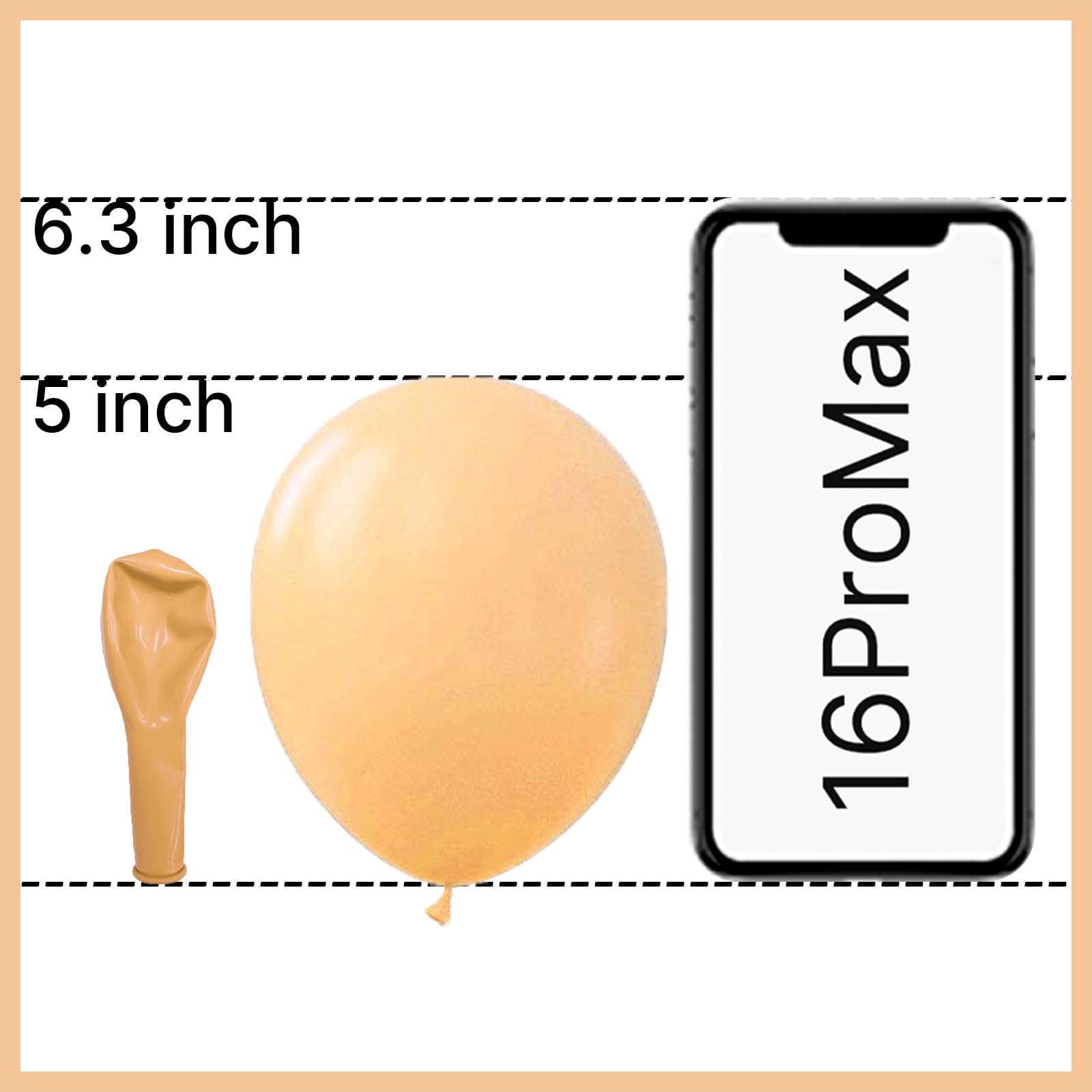 PartyWoo Nude Balloons 100pcs 5 Inch Apricot Boho Fall Neutral Latex Helium Balloons for Graduation Wedding Anniversary Birthday Boy Baby Shower Woodland Boho Theme Party Decorations Brown-F05 - 2