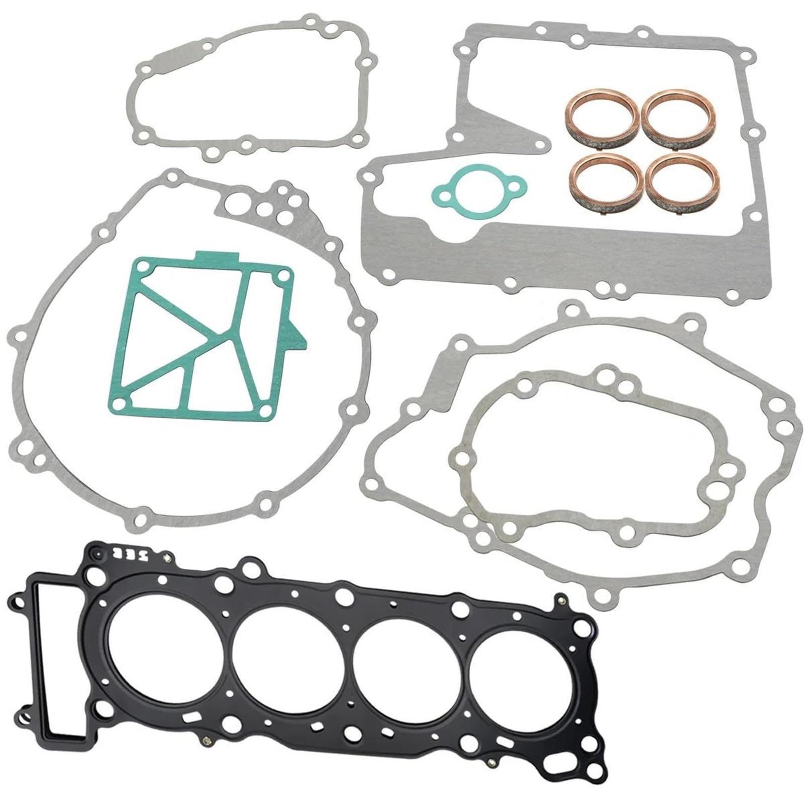 Kit riparazione guarnizioni Moto Cilindro Motore Carter Coppa Dell'olio Frizione Kit Guarnizioni Coperchio Per Yamaha Per YZF-R6 03-05