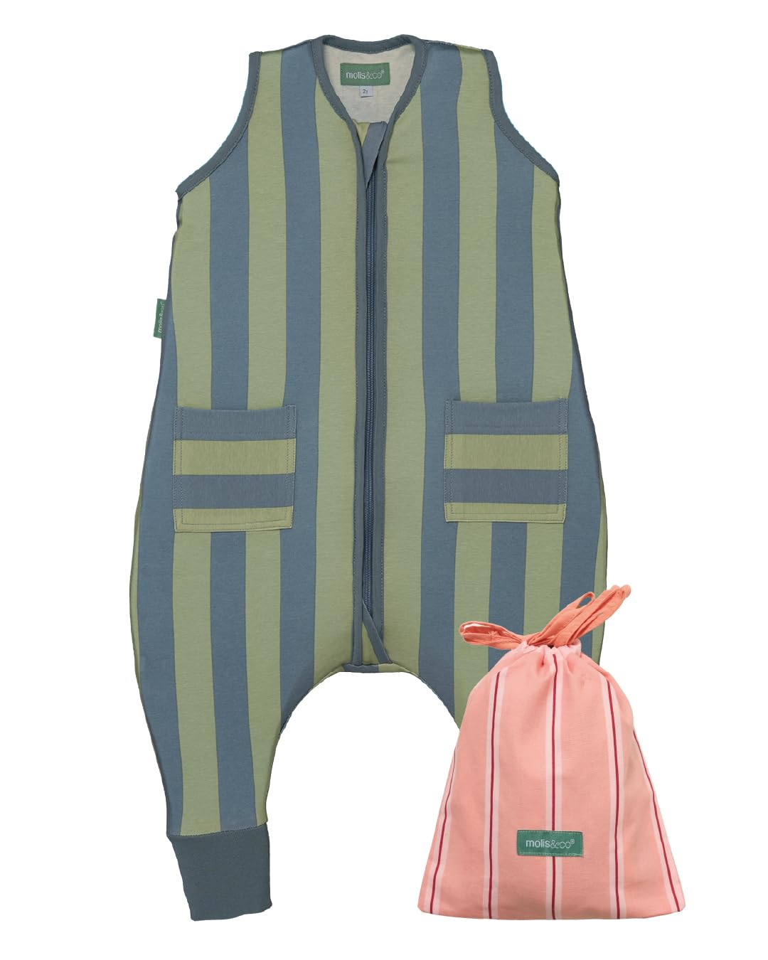 molis&co - Pijama Burbuja con Pies 0.5 TOG - 90 cm (3 años) - Ideal para Verano - 100% Algodón (Oeko-Tex 100) - Summer Sea — view 11
