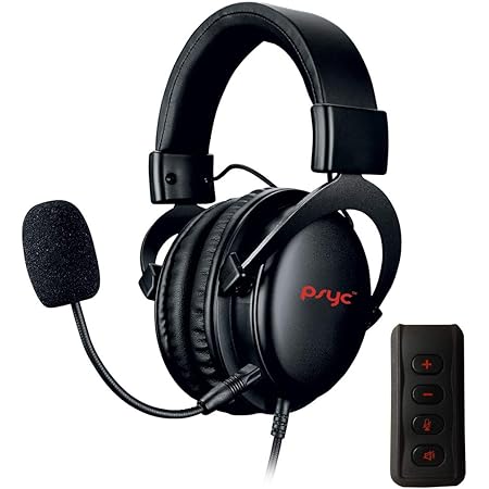 Sumvision Psyc SERAPH 7.1 Gaming Headset Surround Sound Gaming Headphones 3.5mm Aux USB Built in Soundcard Amplifier for PC Mac Laptop Tablet Smartphone Nintendo PS4 PS5 Xbox One Series X Series S