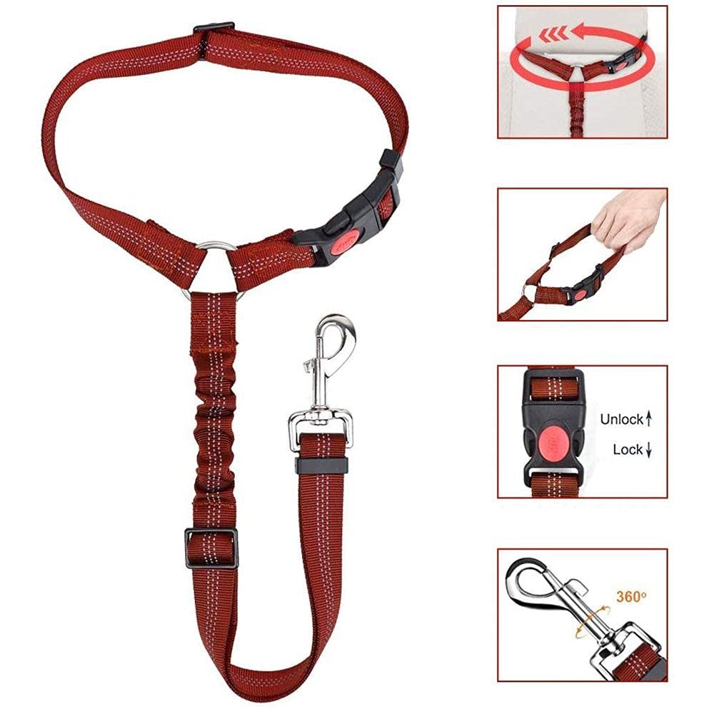 Cintura Di Sicurezza Per Animali Domestici - Nylon Resistente, Per Viaggi Sicuri In Auto - Foto 2