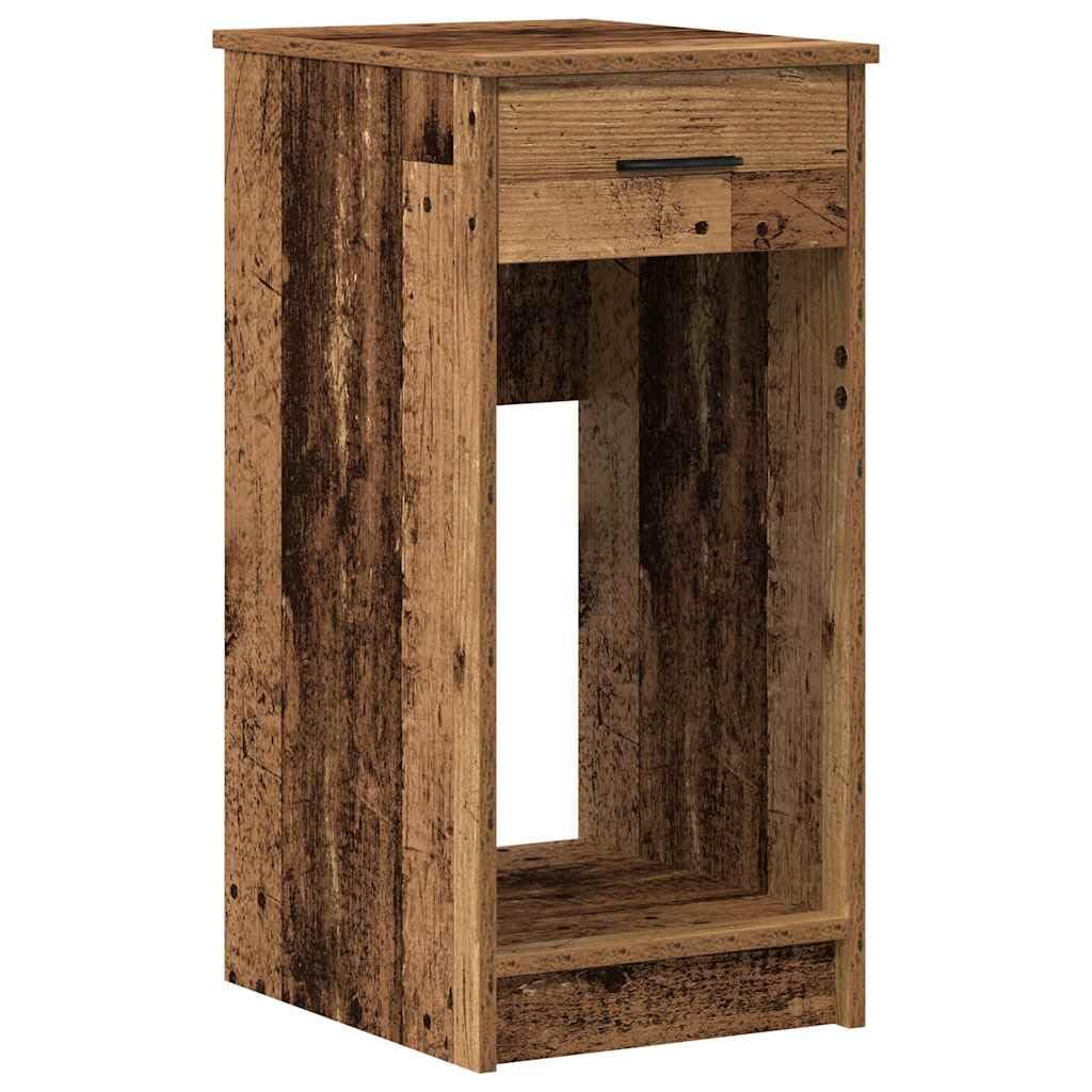 Hothingwell Supporto Torre Computer Legno Ingenierie 35x45x77 cm | Cassetto per caricabatterie, Ripiano per ufficio a casa, scomparto aperto, superficie liscia