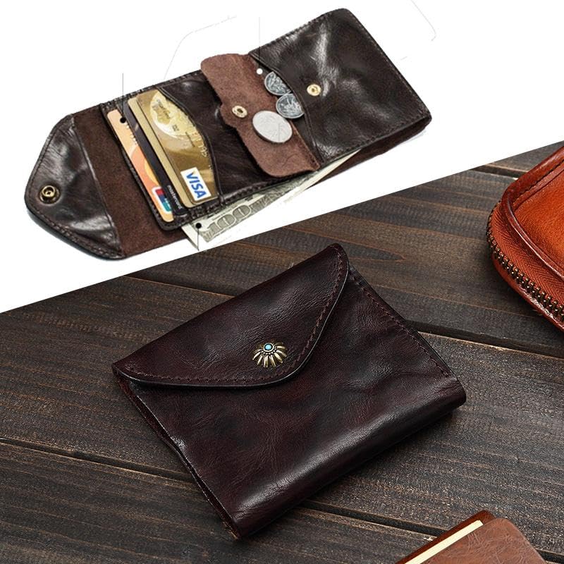 Viking Soft Retro Leather Wallet for Men & Women | Handcrafted Genuine Cowhide Credit Card Holder & ID Window | Minimalist Front Pocket Wallet (black)2