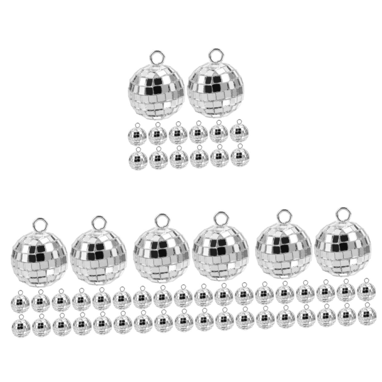 Ciieeo 120piezas Mini Disco Ball Charm Para Manualidades Diy Colgantes De Bola De Discoteca Para Joyería Accesorios Coloridos Para Creaciones De Collares y Llaveros