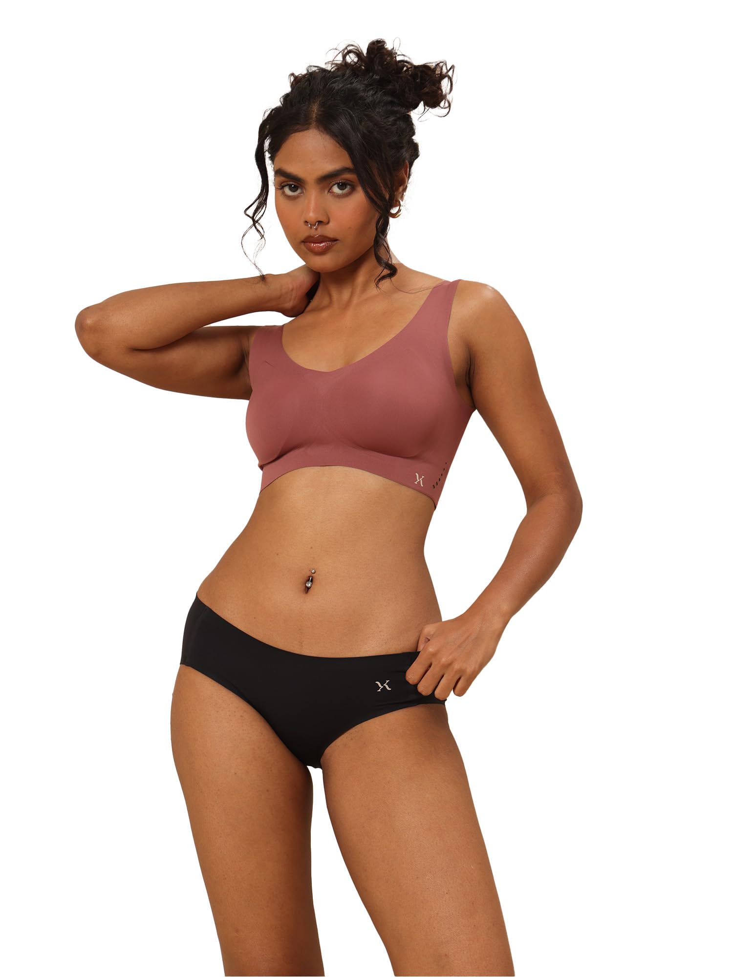 Breeze Hipster Underwear for Women | Seamless Mid Waist Panties with Super Stretchable Fabric | Odourless Ventilation | InvisiSoft Edges-image-35