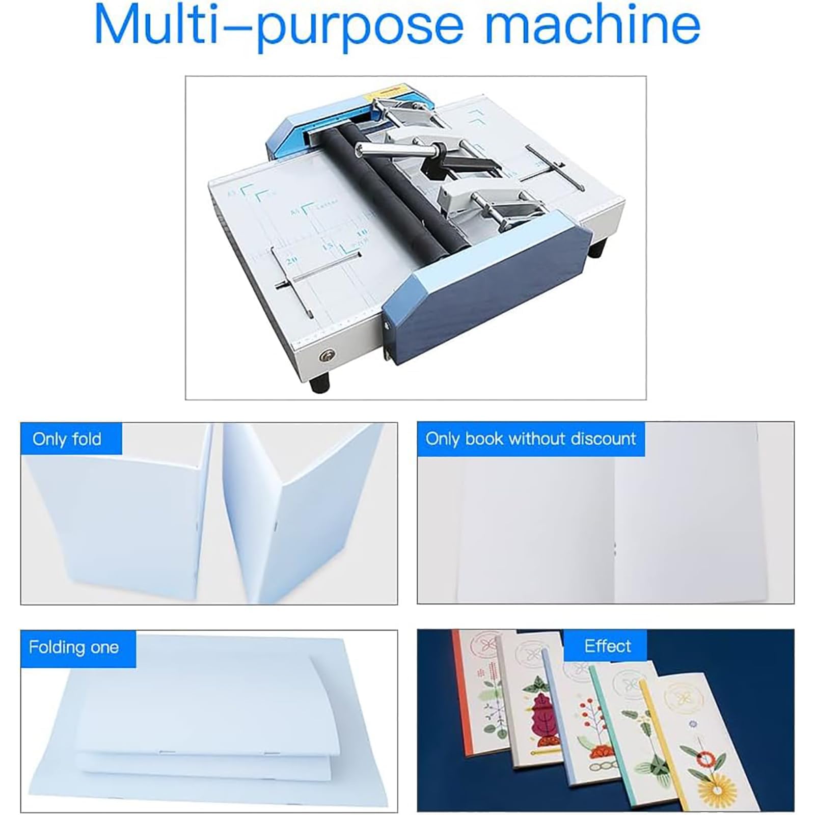 Elektrische Falzmaschine für A3 Papier Buchbinden, 5 Nagelpositionen, Heftgerät mit 20 Blatt Kapazität, für Druckereien, Schulen, Bibliotheken