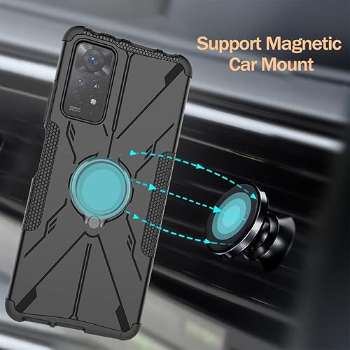 Miniatura 6 de Funda compatible con Redmi Note 11 Pro (4G5G)Redmi Note 11E Pro con protector de pantalla de vidrio templado, soporte magnético con soporte para