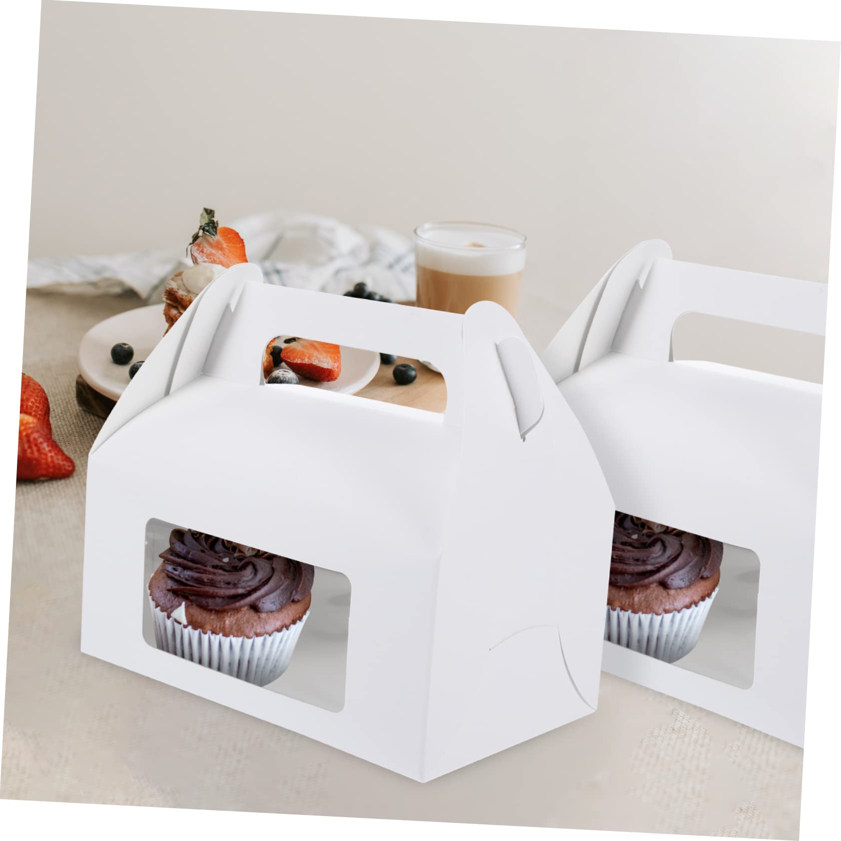 Healeved Scatole per Torta con Finestra 30 Pezzi in Carta Bianca