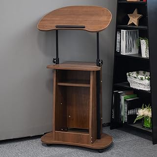 Reception Desk-Lectern,Front Desk, Modern Reception Desk, Host Ceremonial Lectern Desk Small Reception Desk For Small Spaces, For Company Campus,Salon Spas And Lobby (Color:Origina+oak Color)