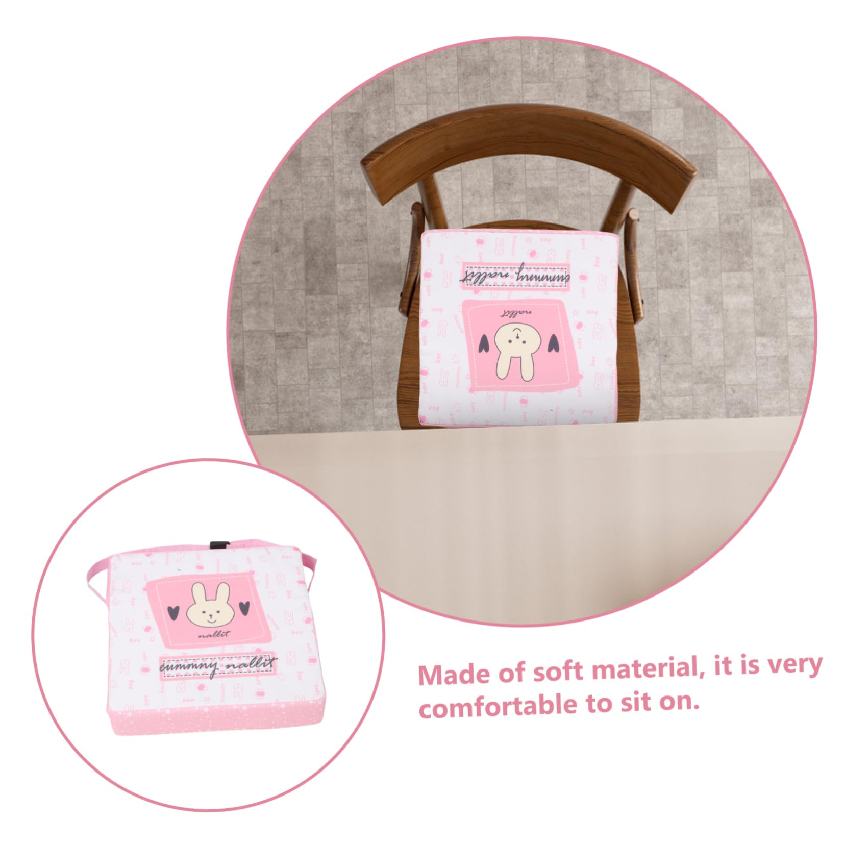 TOYANDONA Cojín de Silla de Dibujos Animados para Elevador sin Respaldo para Mesa de Comedor Cojín Elevador Portátil para Silla Infantil para Sala
