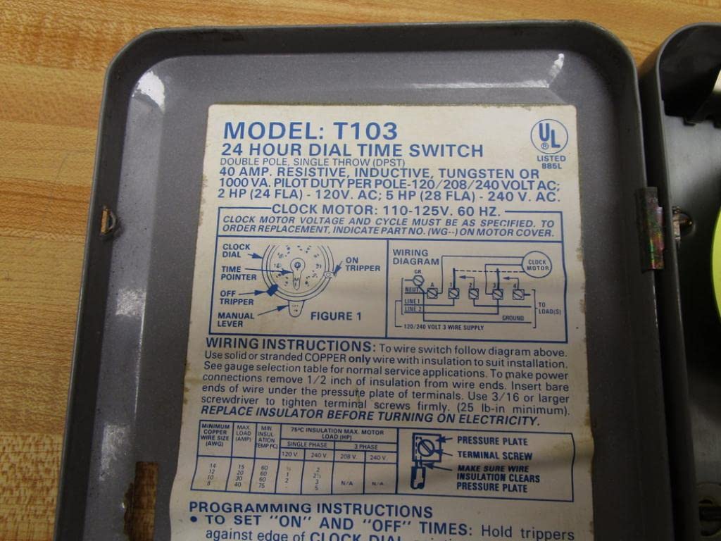 Electromechanical Timer, 24 Hour, Dpst