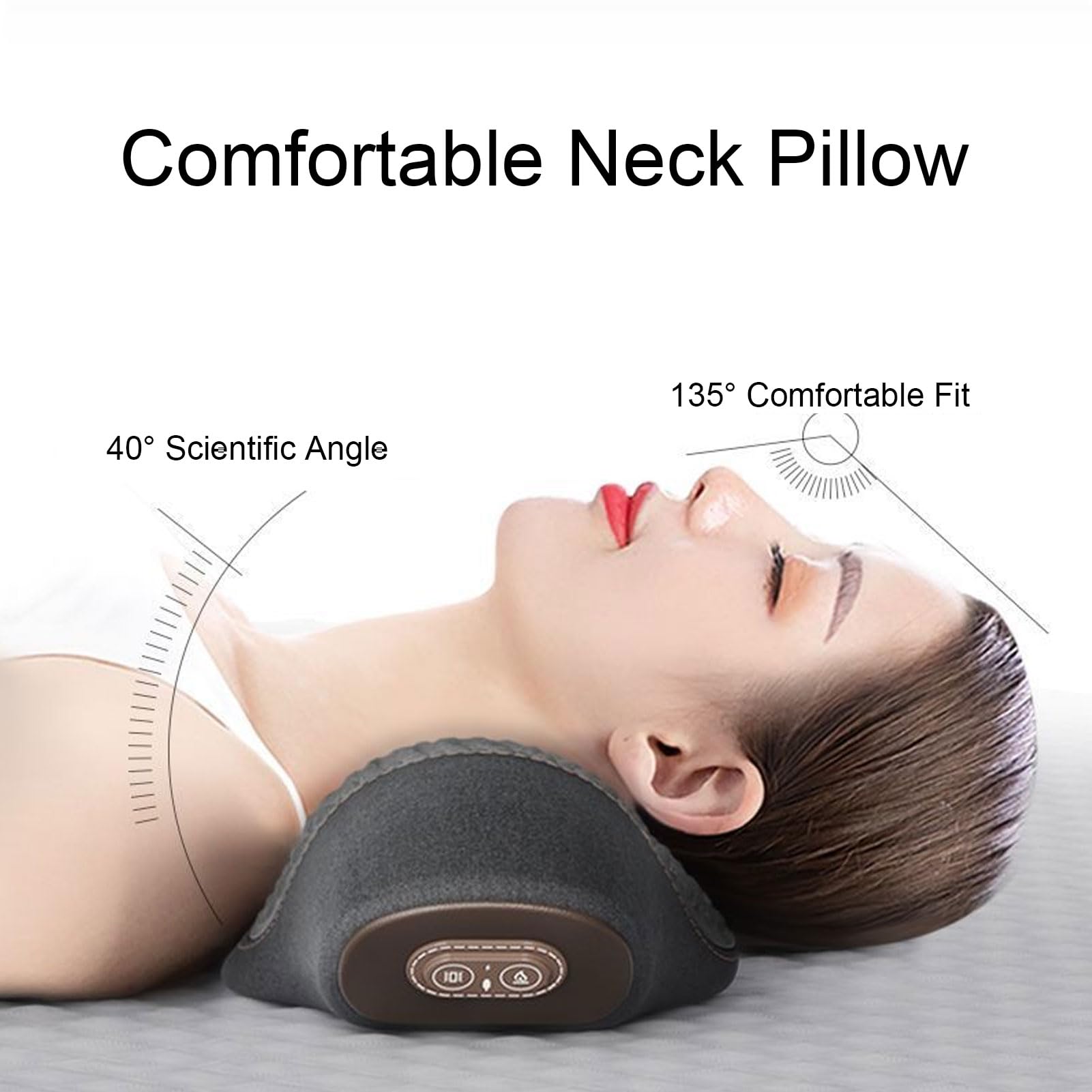 Cuscino per Collo, Memory Foam Cuscino Cervicale Caldo con