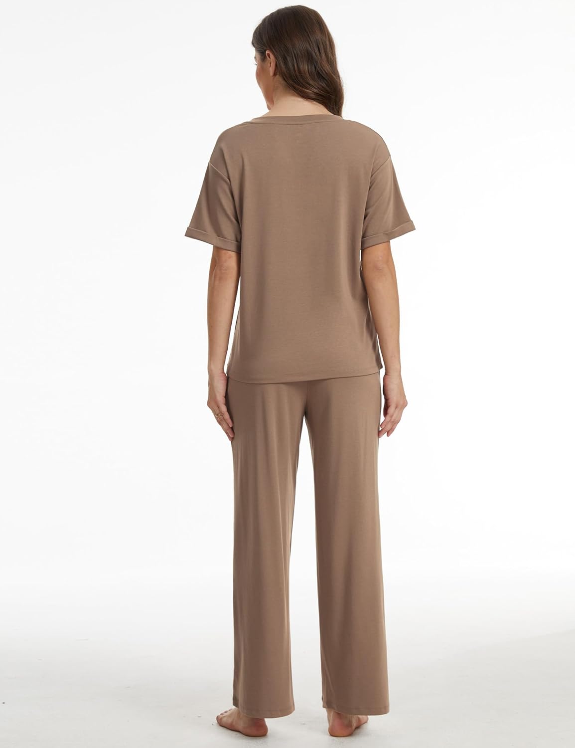 GYS Bamboo Viscose 2 Piece Outfits for Women Spring Summer Casual Lounge Sets for WFH, Errands, Travel, Airport - Image 2