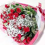 BisesFlower(ビズフラワー)【クール便出荷】 国産 バラ 花束 60本 赤 かすみ草 セット プロポーズ サプライズ 花 ローズ 薔薇 ブーケ ウェディング プレゼント 生花 記念日 結婚 誕生日 薔薇の花束 大切な日