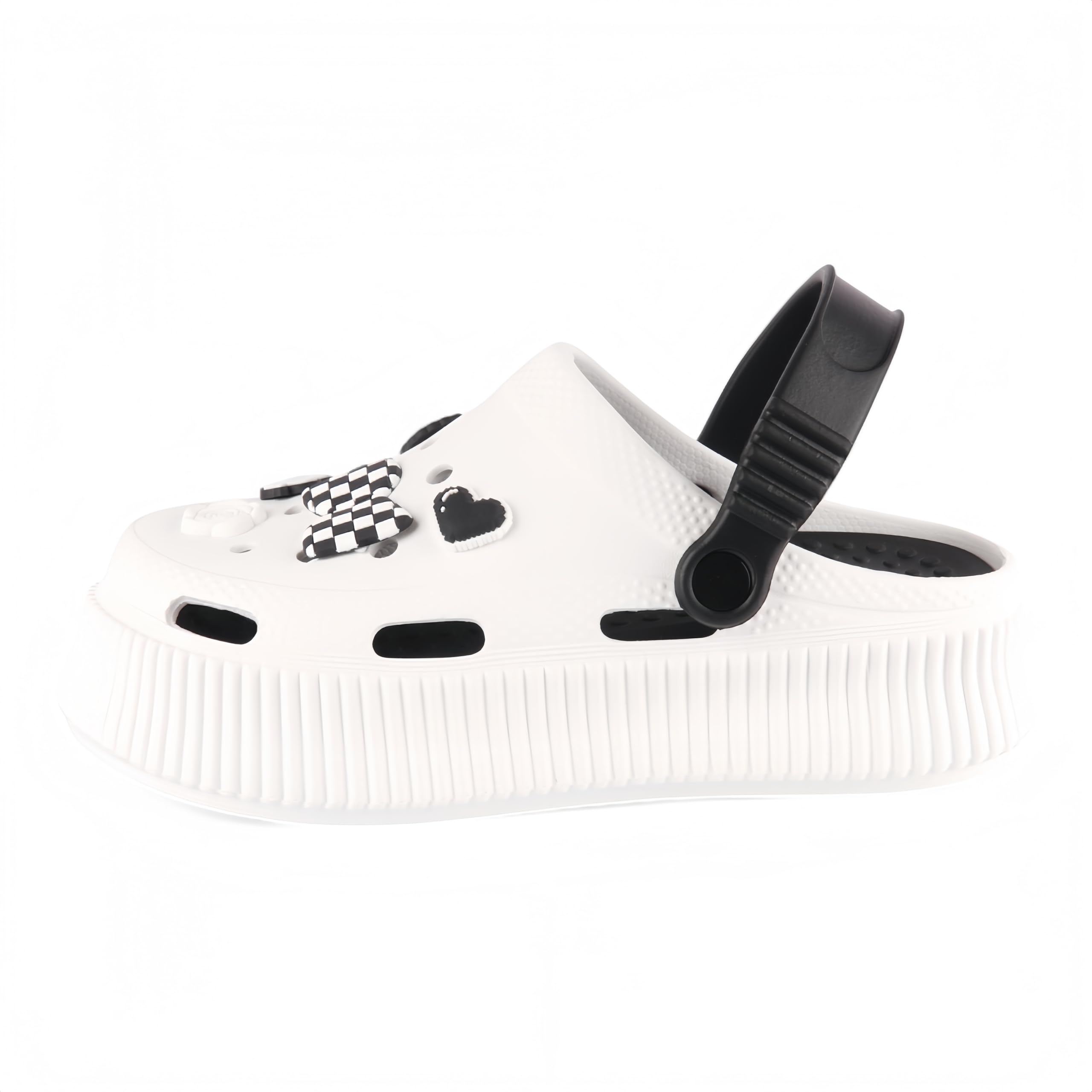 CHILLIFE Zuecos de Plataforma de Mujer con Charms Removibles, Chanclas de Playa, Piscina y Jardín, Verano – Fabricado en Portugal