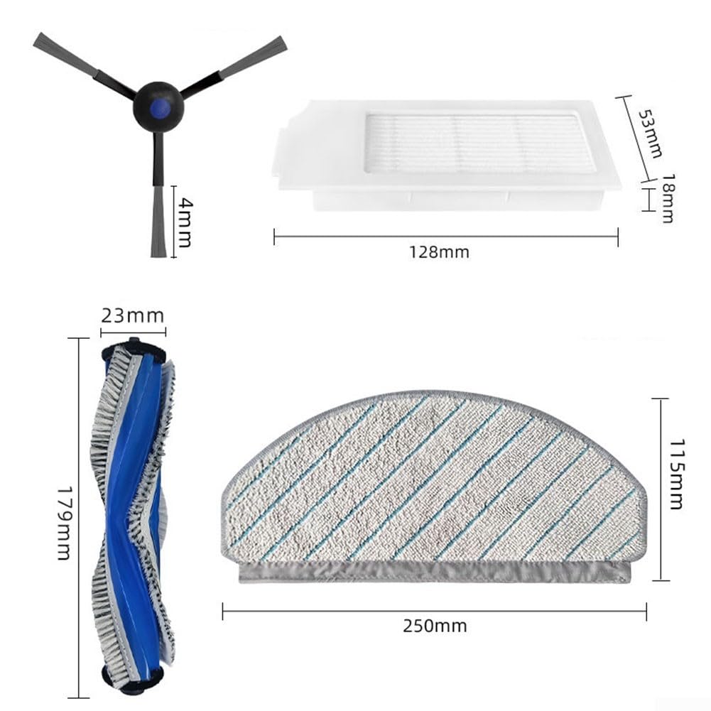 Kit De Rechange Pour Aspirateur Robot Ecovacs Deebot N20/N20 Plus/N20 Pro Plus - Brosses, Filtres, Serpillères