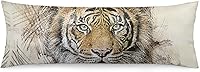 Vista 9 de Funda de almohada corporal, funda de almohada larga de animal tigre, con cremallera, rectangular, suave, grande, fundas de almohada frescas