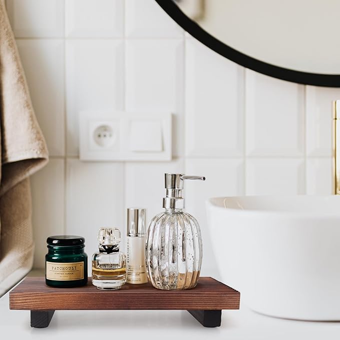Organizador de Baño Farmhouse con Bandeja de Madera para Encimera miniatura 4