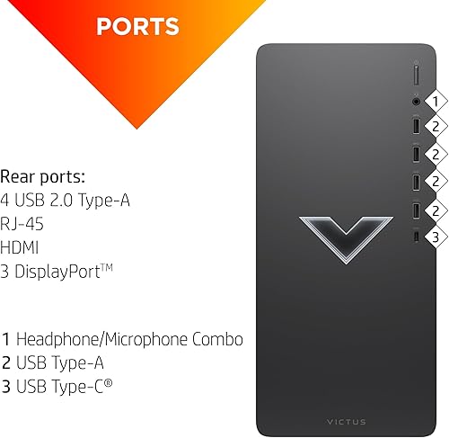 Miniatura 5 de Victus 15L - Paquete HyperX de escritorio para juegos, Intel Core i7-13700F de 13 generación, 16 GB de RAM, SSD de 512 GB, gráficos NVIDIA GeForce