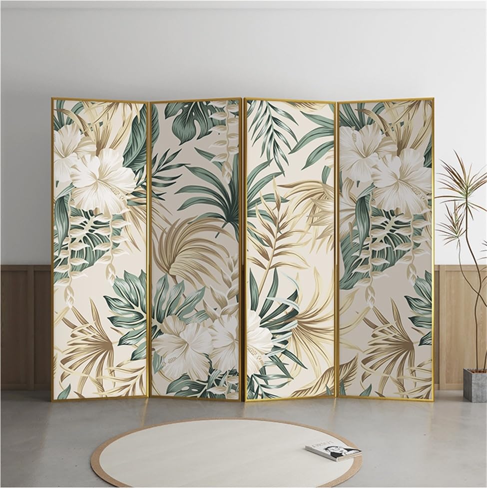 Paravent-Interieur Einfache bodenstehende Trennwand, Hintergrundwand for den Eingang for Wohnzimmer, Faltwand mit Blumenabschirmung for zu Hause