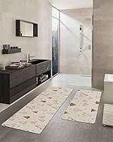 Vista 2 de Tapete de baño de Navidad para bañera, antideslizante, de secado rápido y absorbente, tierra de diatomeas, fregadero de cocina, lavable, moderno
