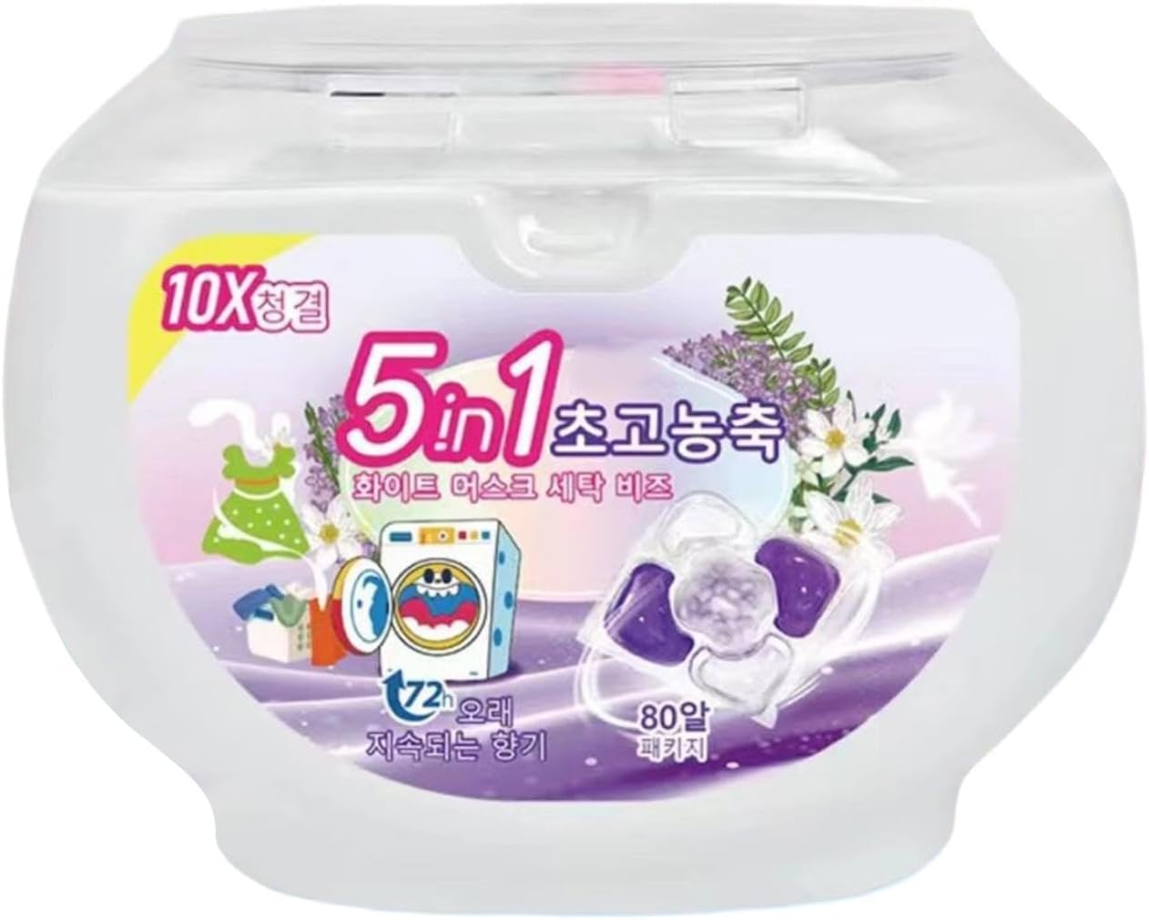 Clothes Detergent Pods 80-pieces Odor Fighter Pacs