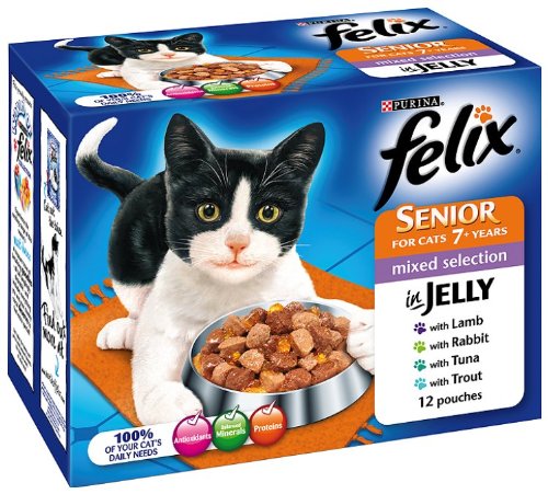 Felix 7+ Mixed Selection Cat Food, 12 x 100 g (pack of 4) — image 1