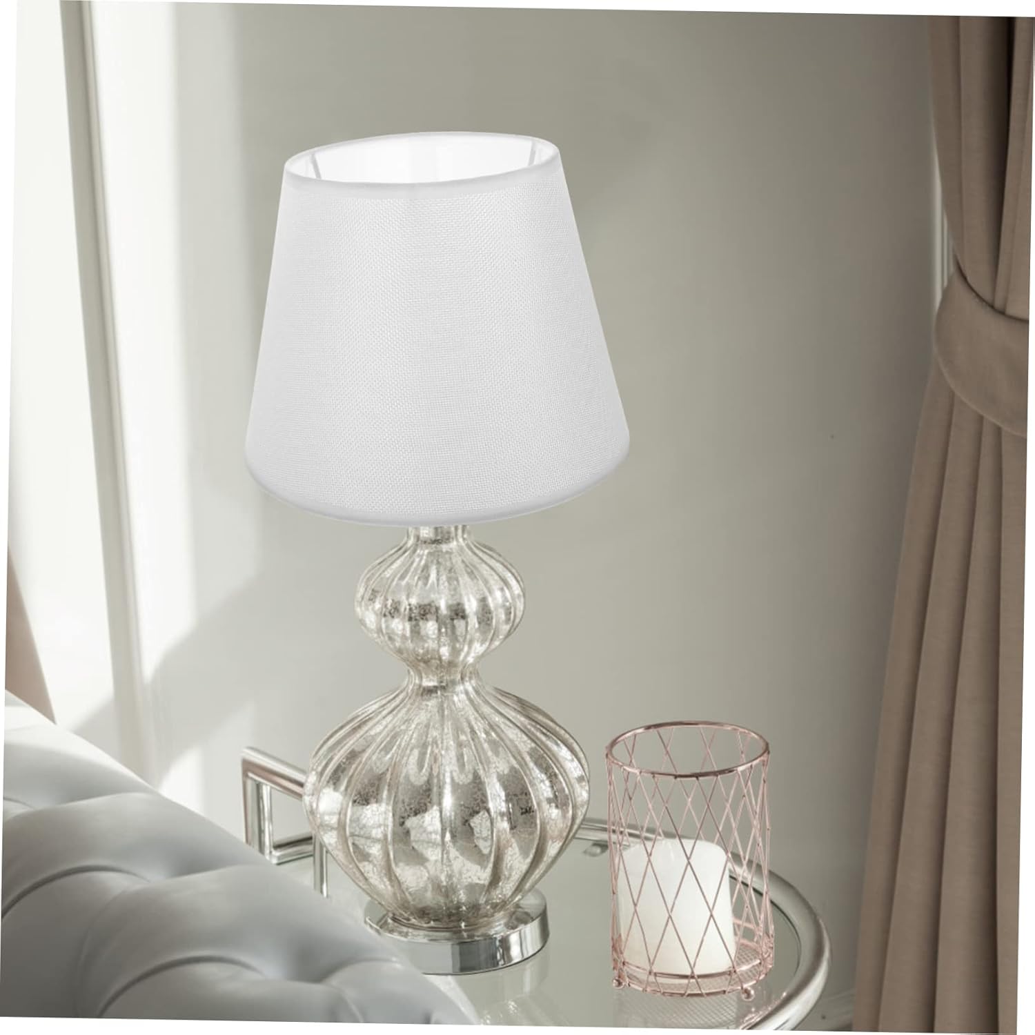 Gadpiparty Fabric Lampshade for Table and Bedside Lamps Replacement Lamp Shade Cover Simple Design Easy to Install Home Accessory