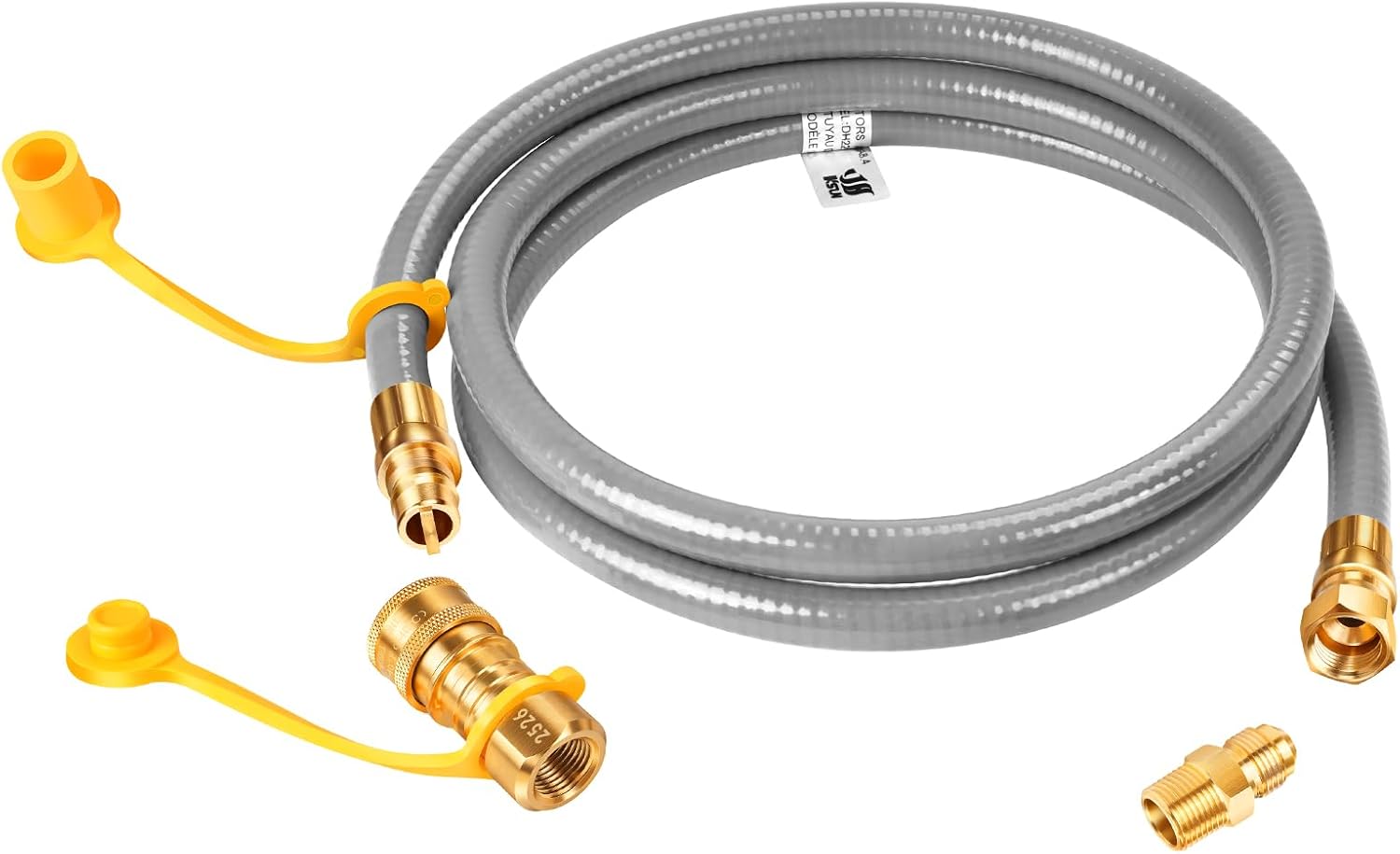 6FT 3/8" ID Natural Gas Hose, Natural Gas Grill Hose with Quick Connect Fitting Suitable for Weber Grills, Blackstone Griddles, Generator, Patio Heater - CSA Certified