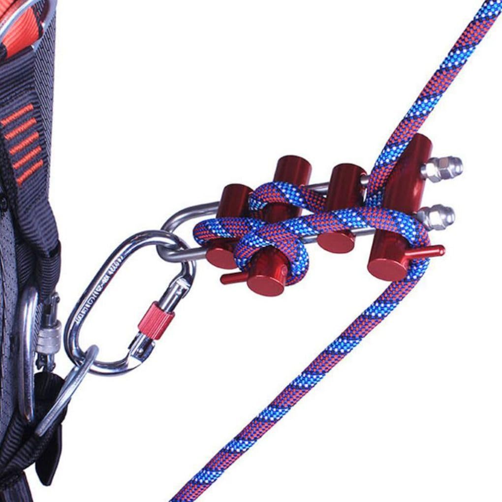 Klettergerüst Abseilgerät Bergsteigen Outdoor Stop Sicherungsgerät Aluminiumlegierung Camping Twist Abstiegsausrüstung