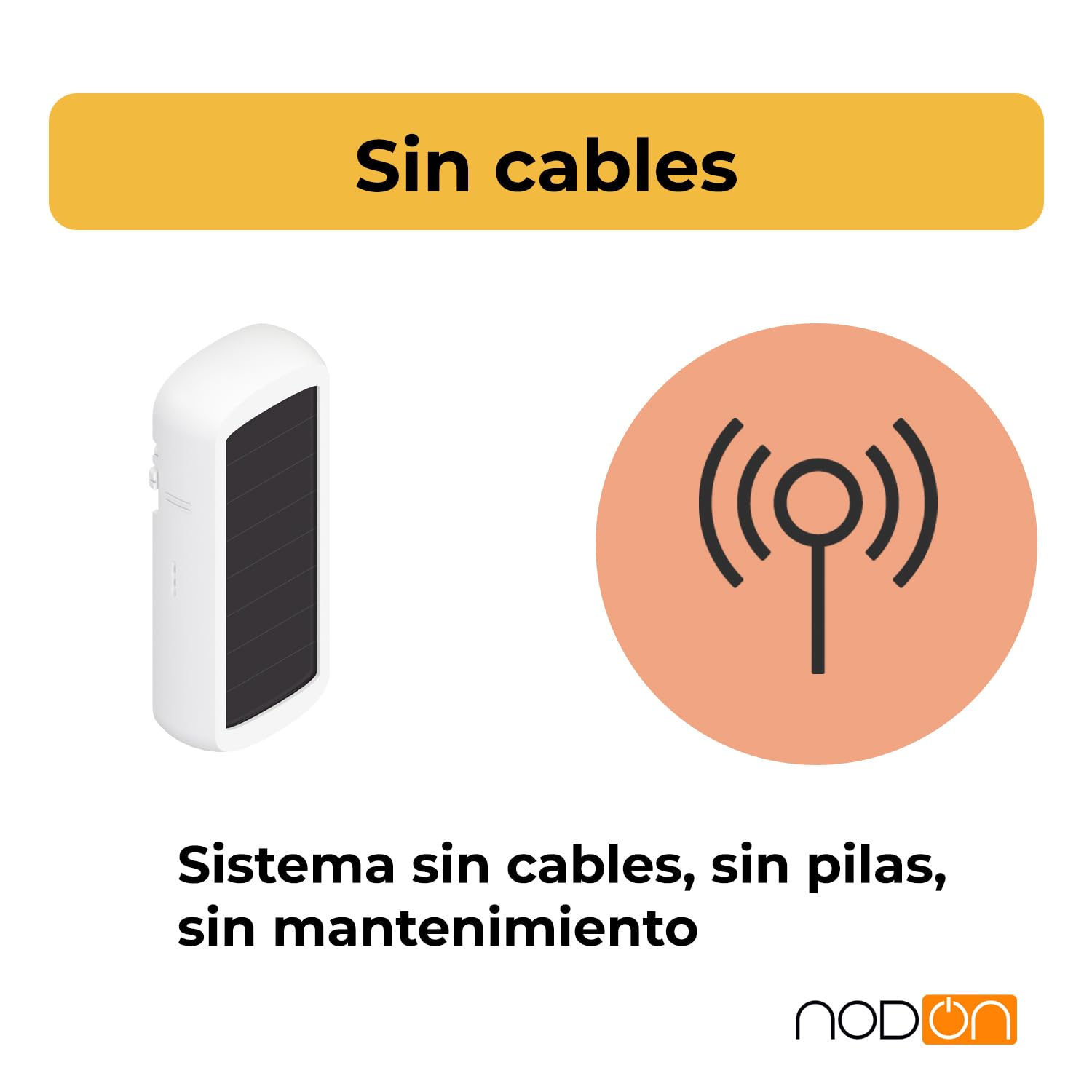 NodOn - Zigbee 3.0 - Sensor temperatura y humedad sin pila, autónomo en energía, panel solar de baja luminosidad, sin mantenimiento, compatible Home Assistant, SmartThings, Homey, Jeedom, Z2M y ZHA