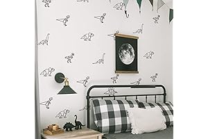 Paper Dinosaur Boys Wall Decals - Peel and Stick, Geometric Dinosaur Wall...