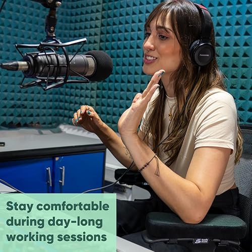 Miniatura 11 de Almohadillas de espuma viscoelástica para reposabrazos de silla de oficina con gel refrigerante, fundas para reposabrazos de silla de ruedas,